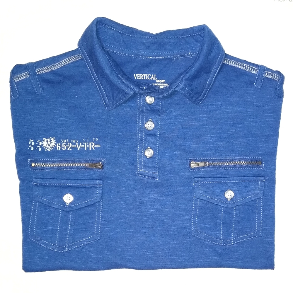 6/$25🌈Vertical Sport Polo Shirt Short Sleeve Boys